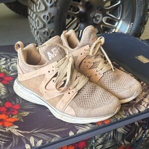 APL Women's Beige Knit Lace-Up Sneakers
